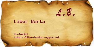 Liber Berta névjegykártya